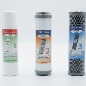 Classic Pure 3-stage replacement cartridge set: sediment, UDF, and CTO filters, made in Taiwan / طقم خراطيش استبدال كلاسيك بيور 3 مراحل: ترسيب، UDF، وفلتر CTO، صنع في تايوان