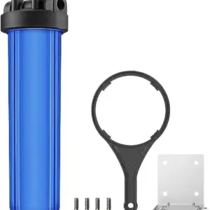 20-inch jumbo single-stage water filter housing with mounting bracket and wrench / وحدة فلتر مياه جامبو مرحلة واحدة 20 إنش مع حامل تثبيت ومفتاح