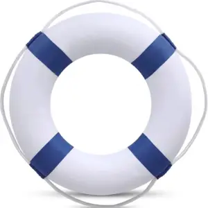Styrofoam Safety Life Buoy for Swimming Pool — Blue and White