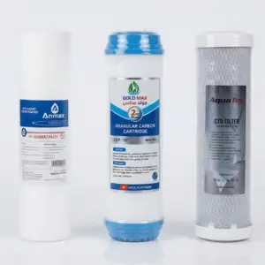 3-stage replacement cartridge set: PP sediment, granular carbon, and CTO filters, made in Vietnam / طقم خراطيش استبدال 3 مراحل: ترسيب PP، كربون حبيبي، وفلتر CTO، صنع في فيتنام